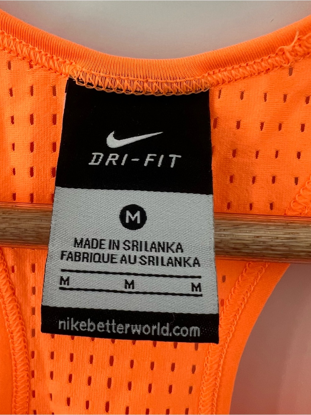 Nike Bright Orange Racerback Dri-FIT Tank - Picture 3 of 5